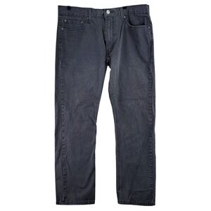 Levis 513 Slim Straight Jeans Mens 36x30 Faded Black Casual Denim